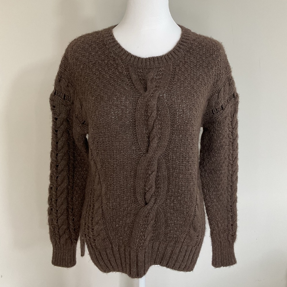 Vince Yak Wool Cable Knit Sweater Small
